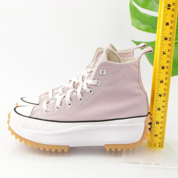 Converse Womens Run Star Hike Hi Sneaker Size 7 Pink White Platform Lace Up Shoe - Picture 5 of 14